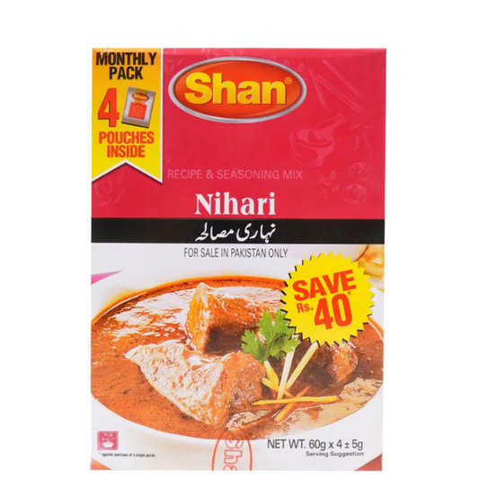 Shan Masala Nihari Cp Pack 4X60Gm